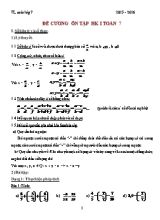 Đề cương ôn tập học kì 1 Toán 7